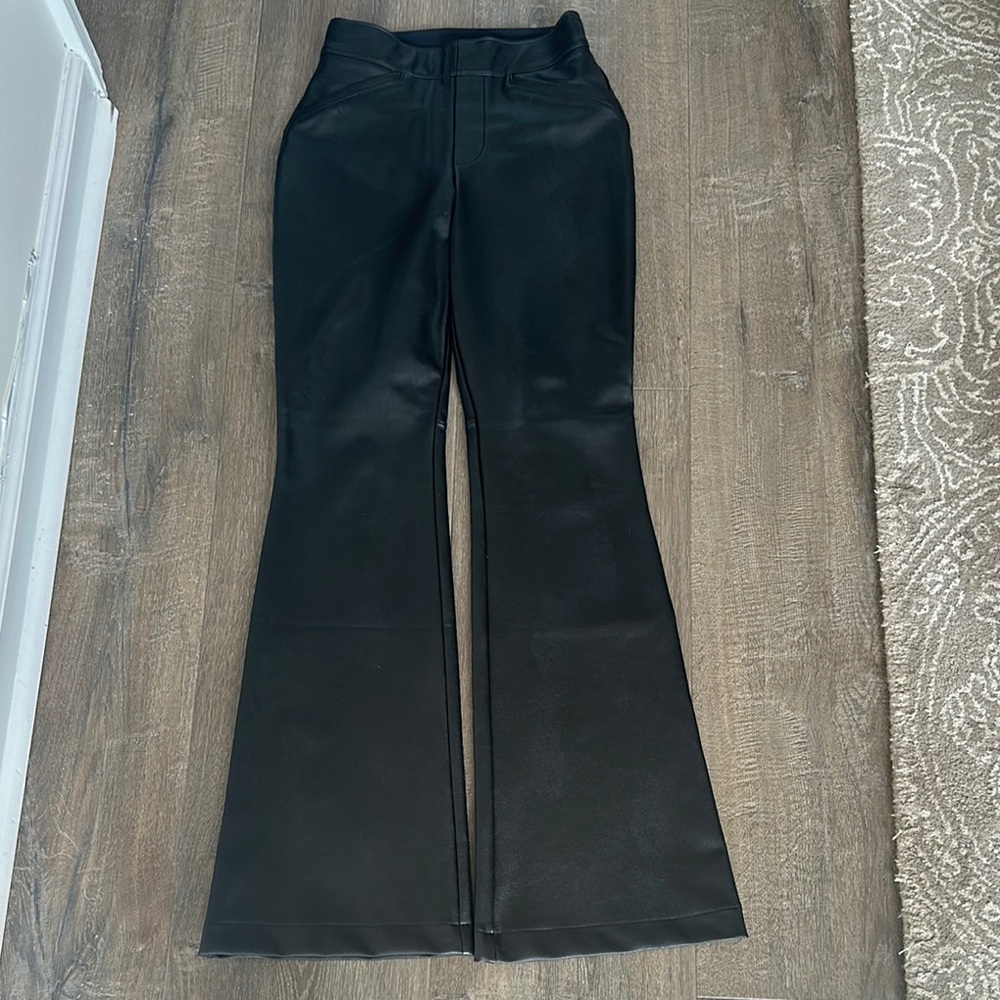 SPANX Black Flare Pants with Boot Cut Design